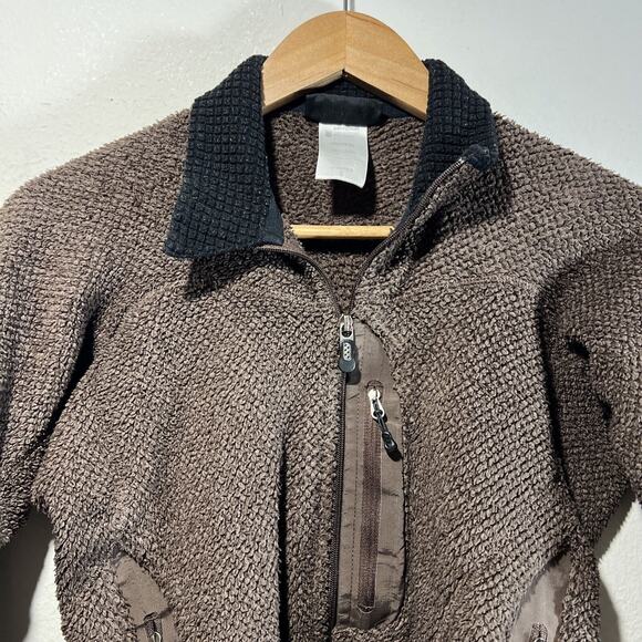 Patagonia Jacket Womens Small Brown Black Fleece Polartec Zip Performance Coat - Picture 5 of 11